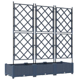 Vaso da giardino 3 pz Grigio 120 x 40 x 125,5 cm PP