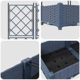 Vaso da Giardino con Trellis 5 pcs Grigio 120 x 120 x 125.5 cm