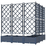 Vaso da giardino 5 pz Grigio 120 x 120 x 125,5 cm PP