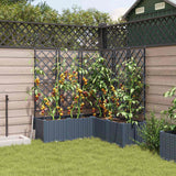 Vaso da Giardino con Trellis 5 pcs Grigio 120 x 120 x 143 cm PP
