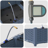 Vasi da giardino Grigio 160 x 40 x 22 cm Acciaio