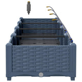 Vasi da giardino Grigio 160 x 40 x 22 cm Acciaio