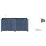 Vasi da giardino Grigio 80 x 40 x 37.5 cm Acciaio