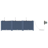 Vasi da giardino Grigio 120 x 40 x 37.5 cm Acciaio