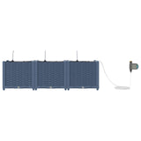 Vaso da giardino 3 pz Grigio 120 x 40 x 37,5 cm PP
