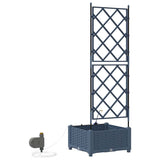 Vasi da giardino Grigio 40 x 40 x 126 cm Acciaio