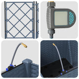 Vasi da giardino Grigio 40 x 40 x 142 cm Acciaio