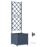 Vaso da giardino Grigio 40 x 40 x 142 cm PP