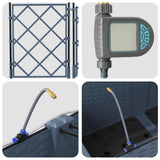 Vasi da giardino Grigio 80 x 40 x 142 cm Acciaio