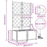 Vaso da giardino 2 pz Grigio 80 x 40 x 142 cm PP