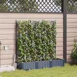 Vaso da giardino 3 pz Grigio 120 x 40 x 126 cm PP