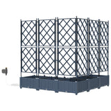 Vaso da giardino 5 pz Grigio 120 x 120 x 126 cm PP