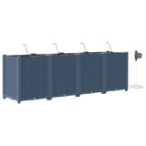 Vaso da giardino 4 pcs Grigio 160 x 40 x 52 cm Plastica