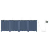Vaso da giardino 4 pcs Grigio 160 x 40 x 52 cm Plastica