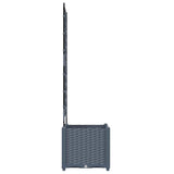 Vaso da Giardino con Trellis Grigio chiaro 40 x 40 x 143 cm PP