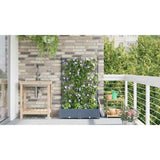 Vaso da Giardino con Trellis 2 pcs Grigio chiaro