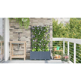 Vaso da Giardino con Trellis 2 pcs Grigio chiaro
