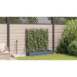 Vaso da Giardino con Trellis 3 pcs Grigio chiaro