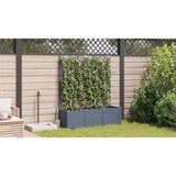Vaso da Giardino con Trellis 3 pcs Grigio chiaro