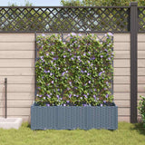 Vaso da Giardino con Trellis 3 pcs Grigio chiaro