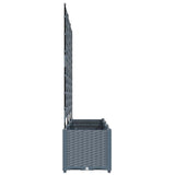 Vaso da Giardino con Trellis 3 pcs Grigio chiaro