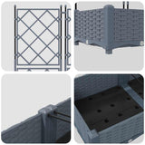 Vaso da Giardino con Trellis 5 pcs Grigio chiaro