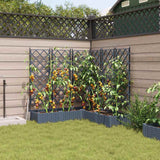 Vaso da Giardino con Trellis 5 pcs Grigio chiaro