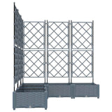 Vaso da Giardino con Trellis 5 pcs Grigio chiaro