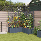 Vaso da Giardino con Trellis 5 pcs Grigio chiaro
