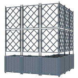Vaso da Giardino con Trellis 5 pcs Grigio chiaro
