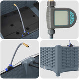 Vasi da giardino Grigio chiaro 160 x 40 x 22 cm Acciaio