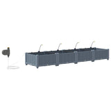 Vasi da giardino Grigio chiaro 160 x 40 x 22 cm Acciaio