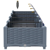 Vasi da giardino Grigio chiaro 160 x 40 x 22 cm Acciaio