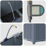 Vasi da giardino Grigio chiaro 80 x 40 x 37.5 cm Acciaio