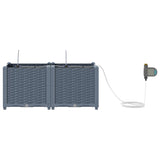 Vasi da giardino Grigio chiaro 80 x 40 x 37.5 cm Acciaio