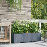 Vasi da giardino Grigio chiaro 120 x 40 x 37.5 cm Acciaio