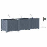 Vasi da giardino Grigio chiaro 120 x 40 x 37.5 cm Acciaio