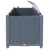 Vasi da giardino Grigio chiaro 160 x 40 x 37.5 cm Acciaio