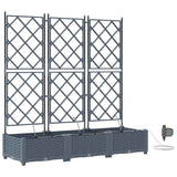 Vasi da giardino Grigio chiaro 120 x 40 x 126 cm Acciaio