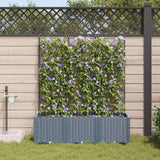 Vasi da giardino Grigio chiaro 120 x 40 x 142 cm Acciaio