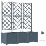 Vasi da giardino Grigio chiaro 120 x 40 x 142 cm Acciaio