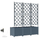 Vasi da giardino Grigio chiaro 120 x 40 x 142 cm Acciaio