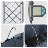 Vasi da giardino Grigio chiaro 80 x 80 x 142 cm Acciaio