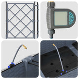 Vasi da giardino Grigio chiaro 120 x 120 x 126 cm Acciaio