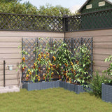 Vasi da giardino Grigio chiaro 120 x 120 x 126 cm Acciaio