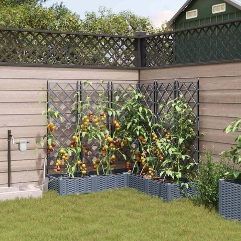 Vasi da giardino Grigio chiaro 120 x 120 x 126 cm Acciaio