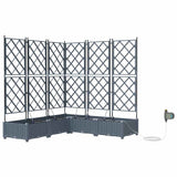 Vasi da giardino Grigio chiaro 120 x 120 x 126 cm Acciaio