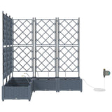 Vasi da giardino Grigio chiaro 120 x 120 x 126 cm Acciaio