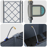 Vasi da giardino Grigio chiaro 120 x 120 x 142 cm Acciaio