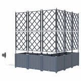 Vasi da giardino Grigio chiaro 120 x 120 x 142 cm Acciaio